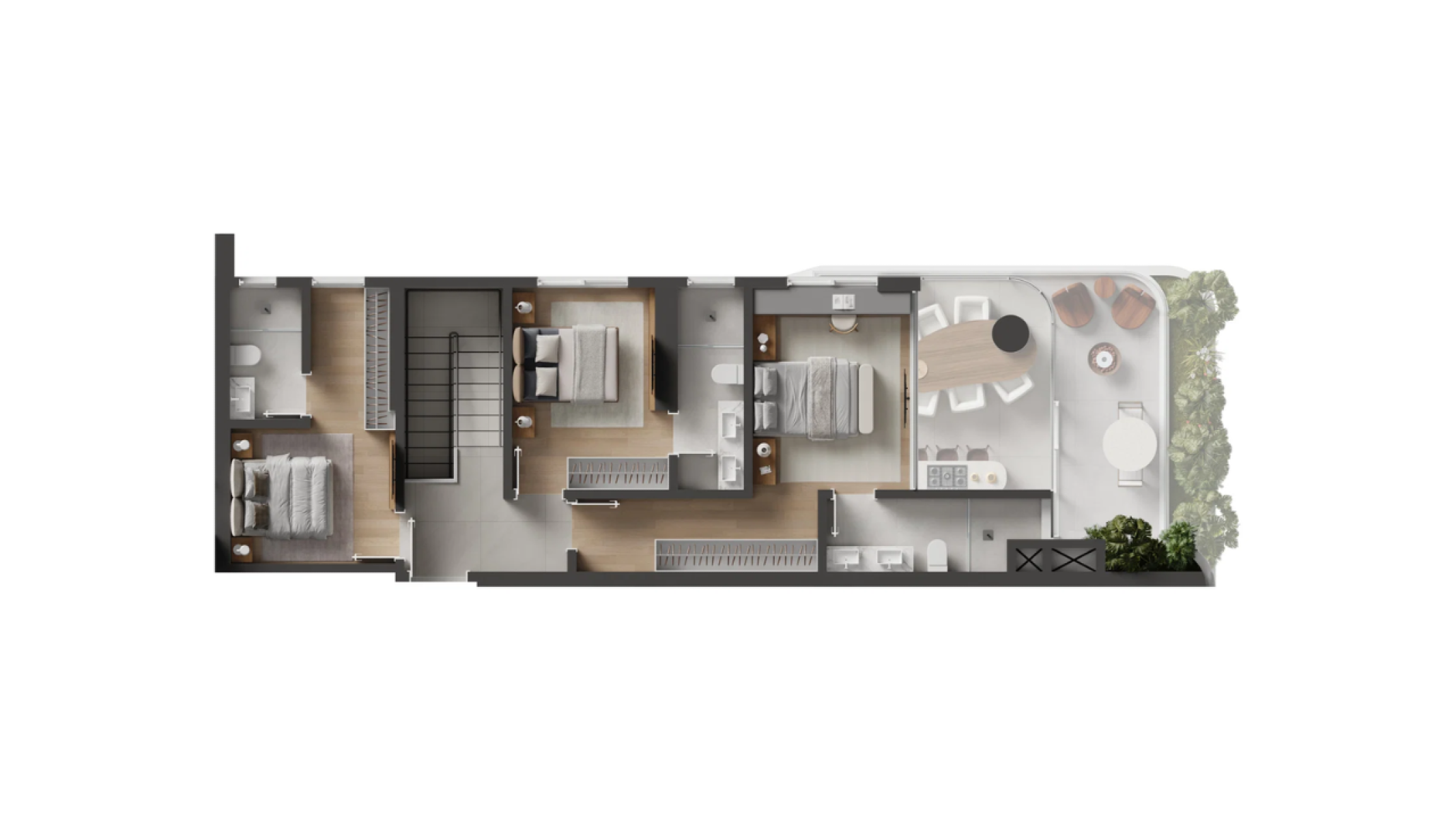 Apartamento com 4 Suítes no Baker's Bay em Perequê, Porto Belo - Planta