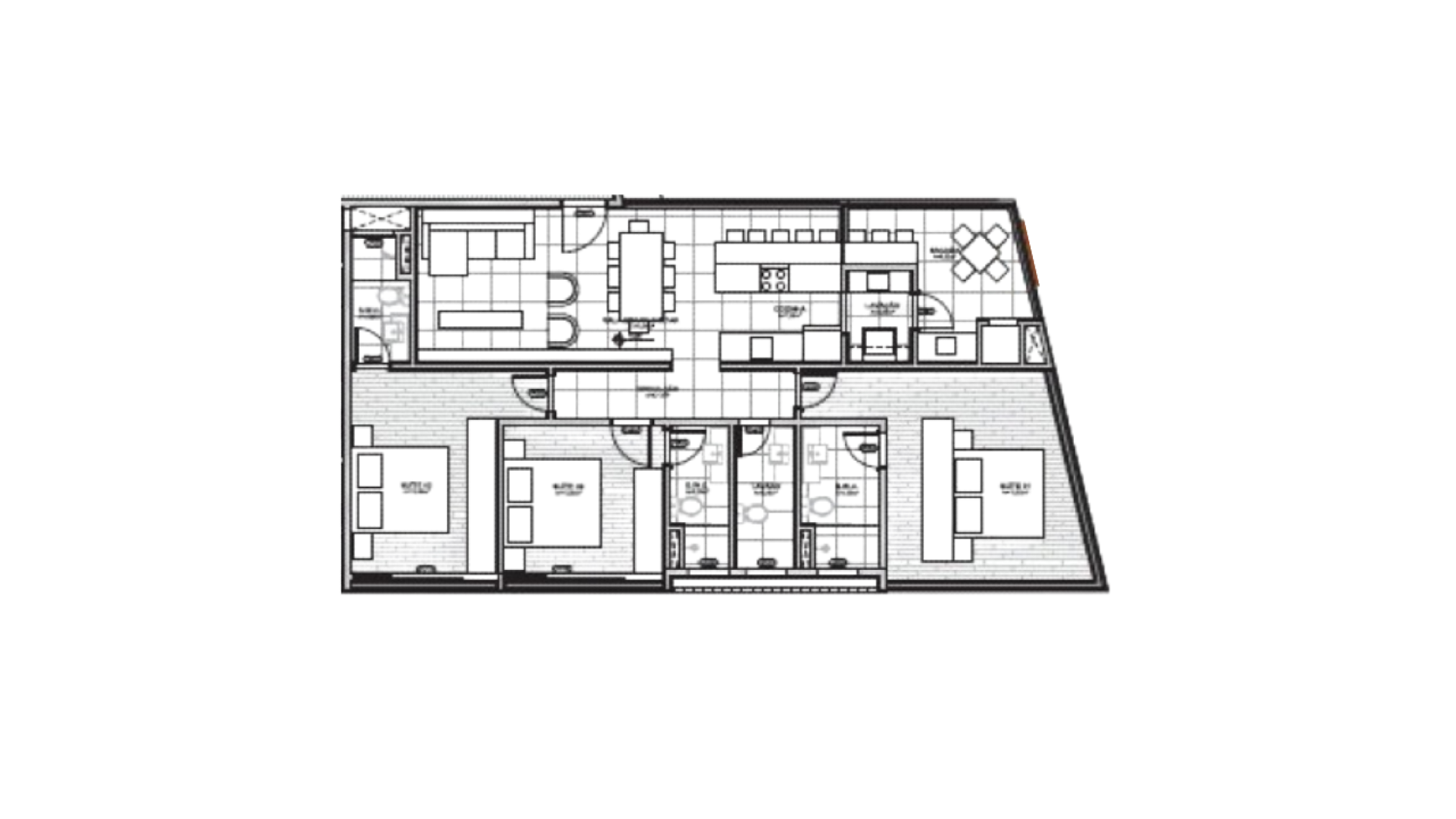 Apartamento 110m² com 3 Suítes no Edifício Sunhaus em Balneário Perequê, Porto Belo - Planta