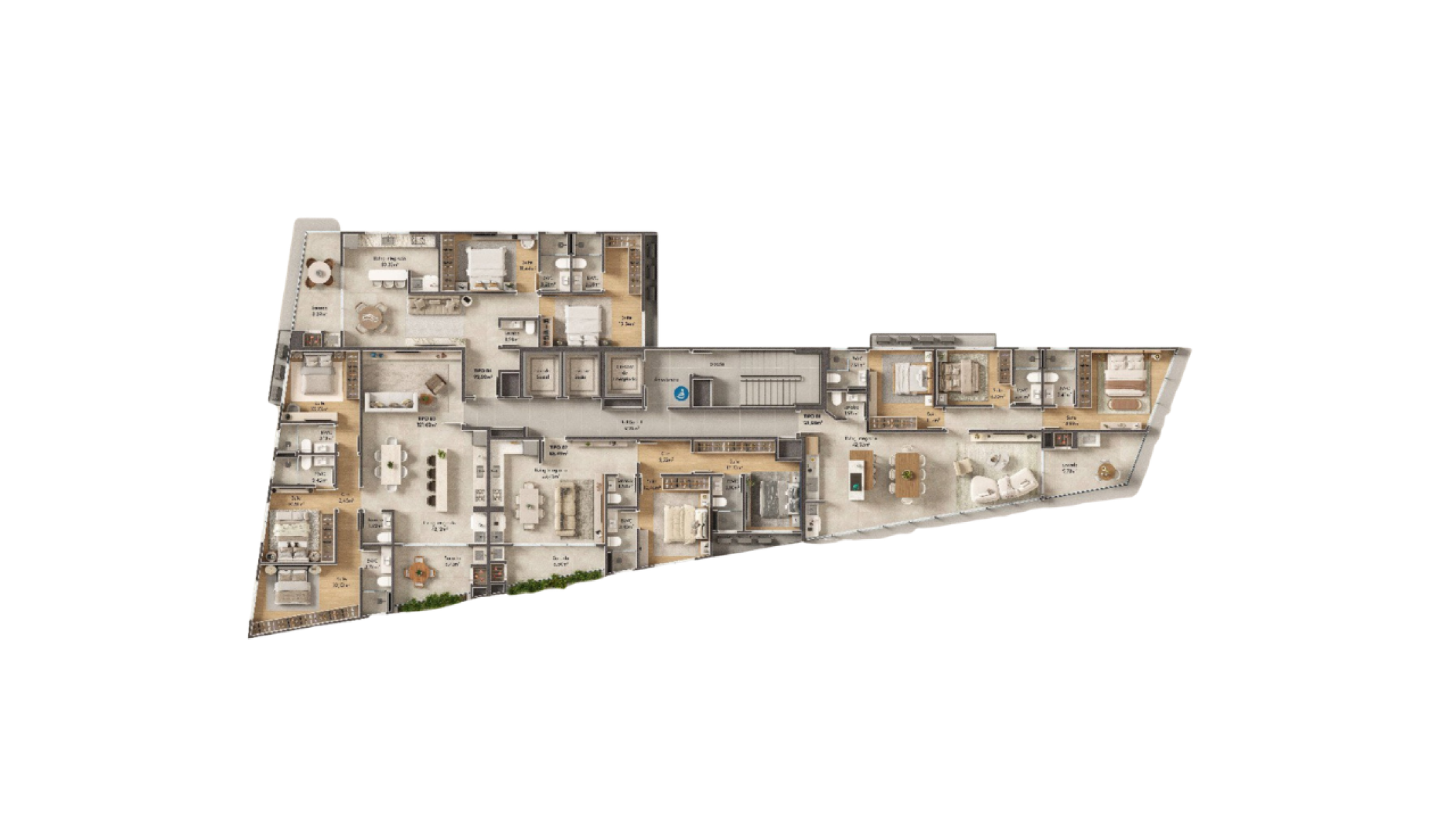 Apartamento 121m² com 3 Suítes no Edifício Meraki em Balneário Perequê, Porto Belo - Planta