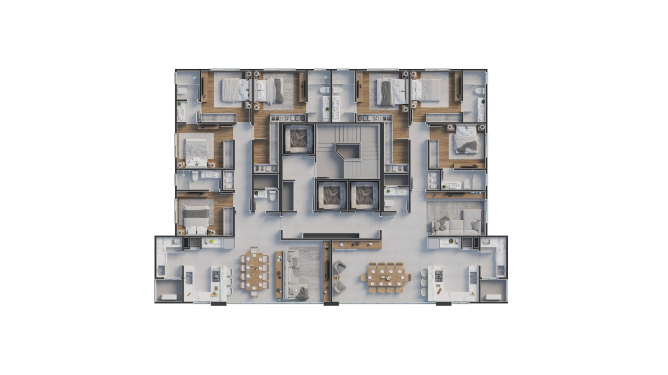 Apartamento com 3 suítes no Edifício Soho Village no Centro em Balneário Camboriú - Planta