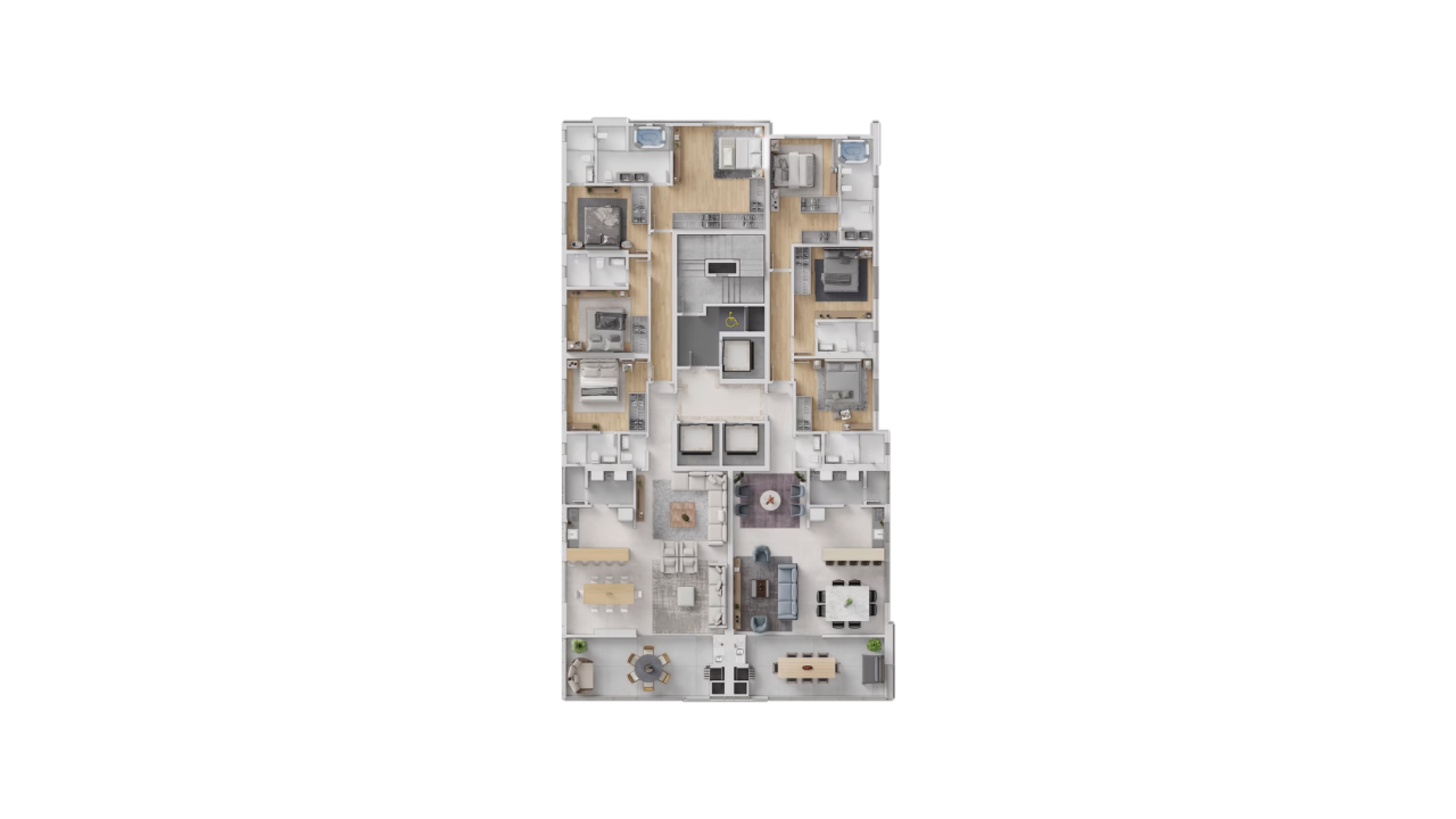Apartamento no Edifício Petit Trianon com 03 Suítes em Itapema na Meia Praia - Planta