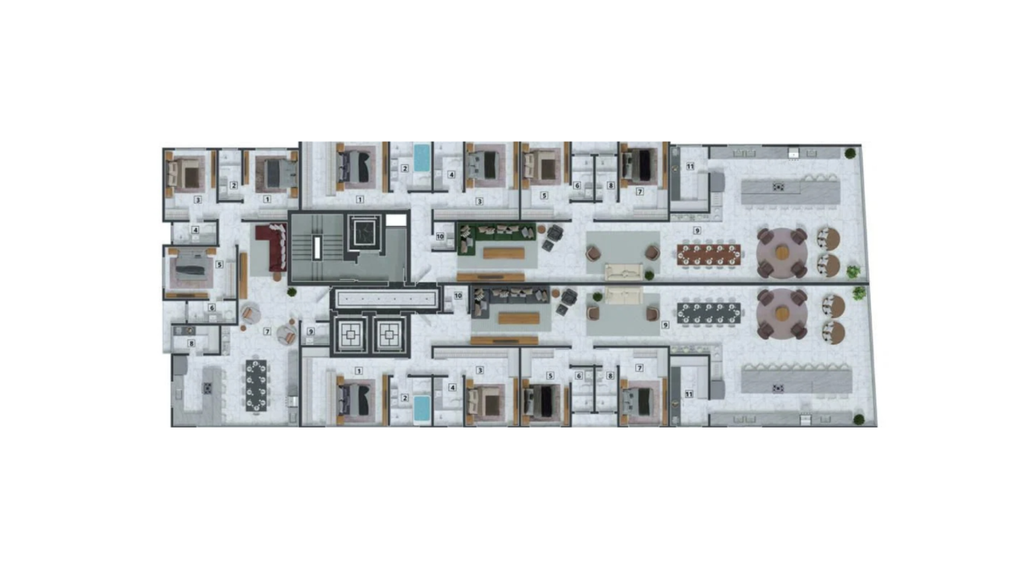Apartamento com 4 Suítes no Edifício Opera na Meia Praia em Itapema - Planta