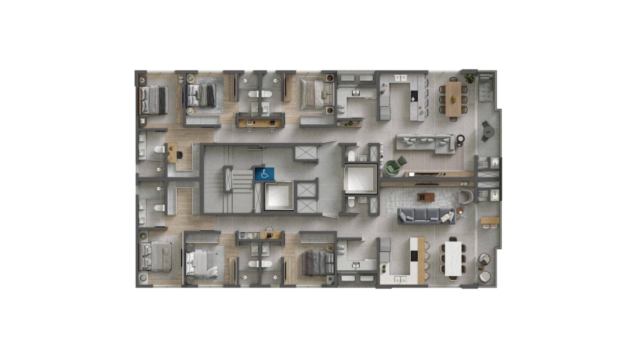 Apartamento com 3 Suítes no Edifício Marina Bay no Bairro Fazenda em Itajaí - Planta