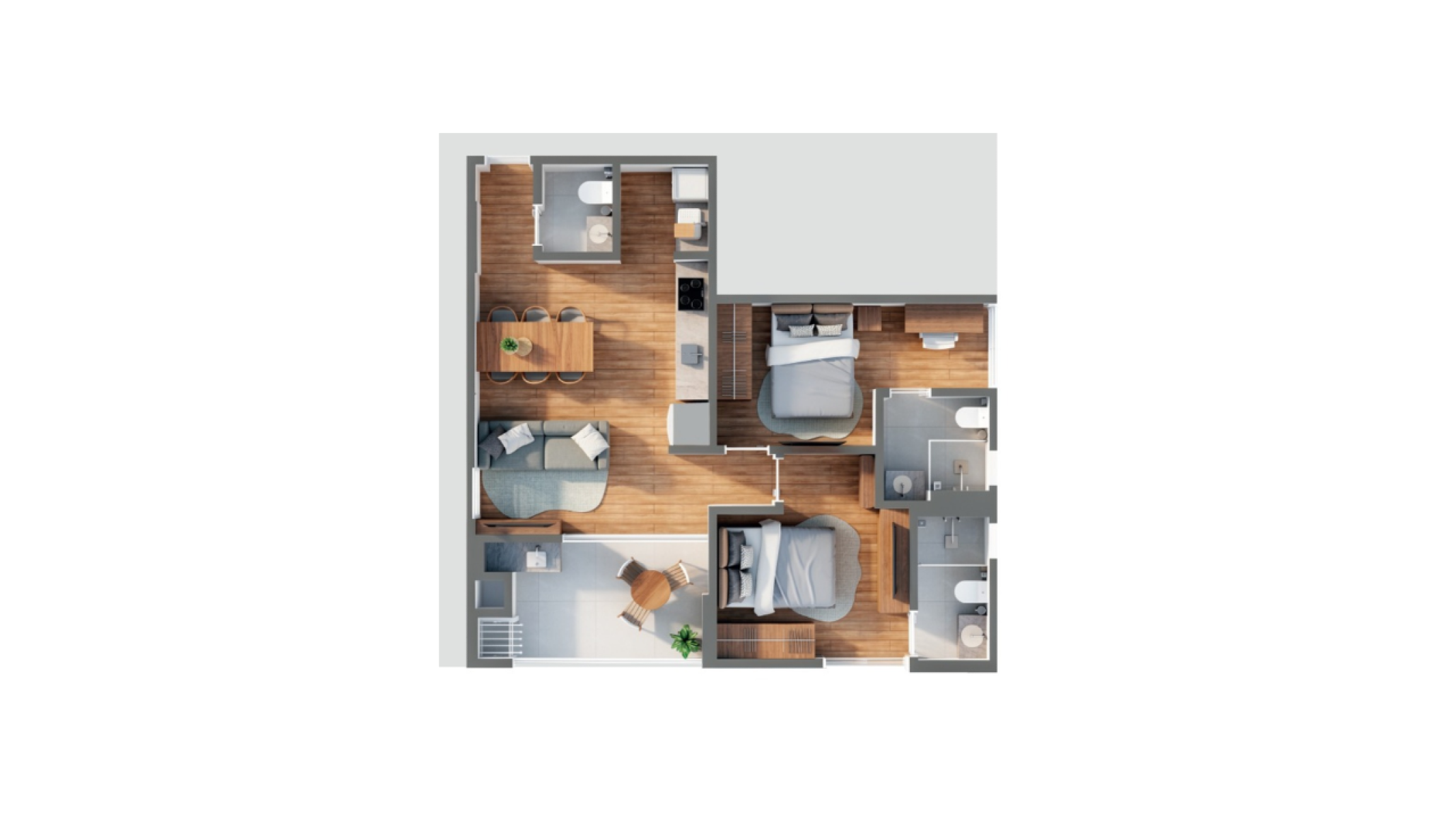 Apartamento com 2 Suítes no Edifício Reserva no Jardim Dourado, Porto Belo - Planta