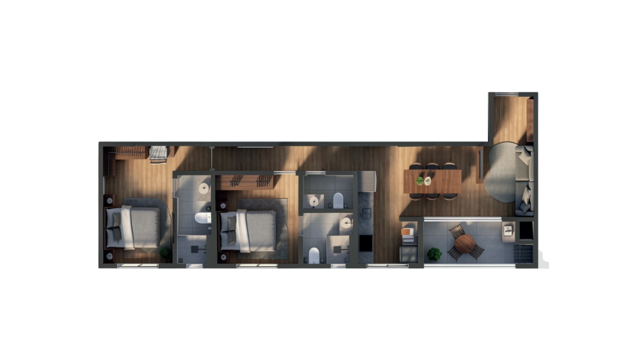 Apartamento com 2 Suítes no Edifício Reserva, Jardim Dourado Porto Belo - Planta