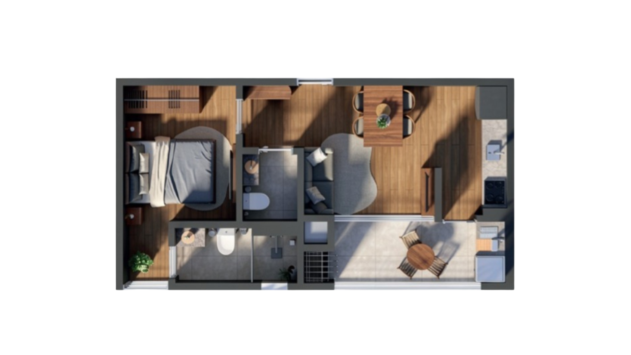 Apartamento com 40,90m² e 1 Suíte no Edifício Reserva no Jardim Dourado, Porto Belo - Planta