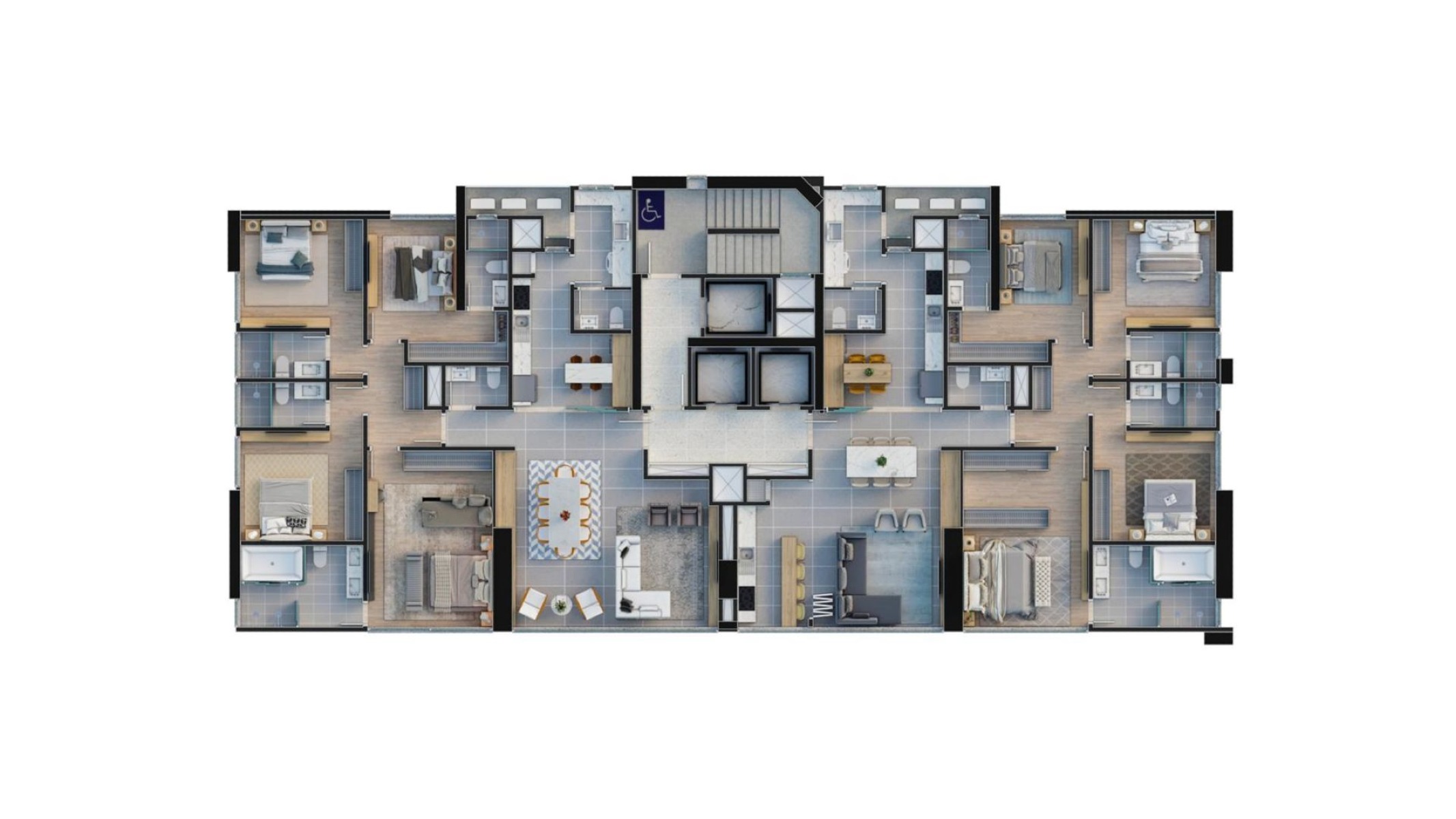 Apartamento com 4 suítes no Edifício 135 Jardins no Centro em Balneário Camboriú - Planta