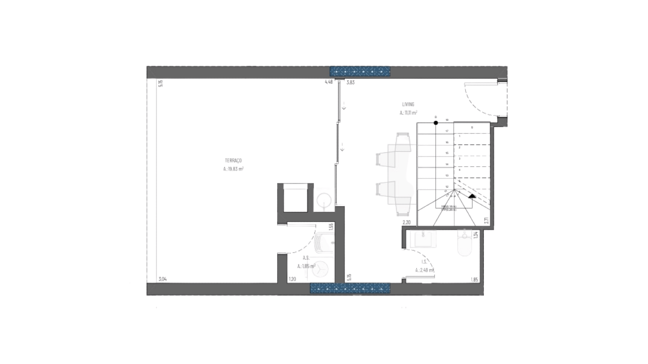 Apartamento Duplex com 1 Dormitório no It's Residence em Casa Branca, Itapema - Planta