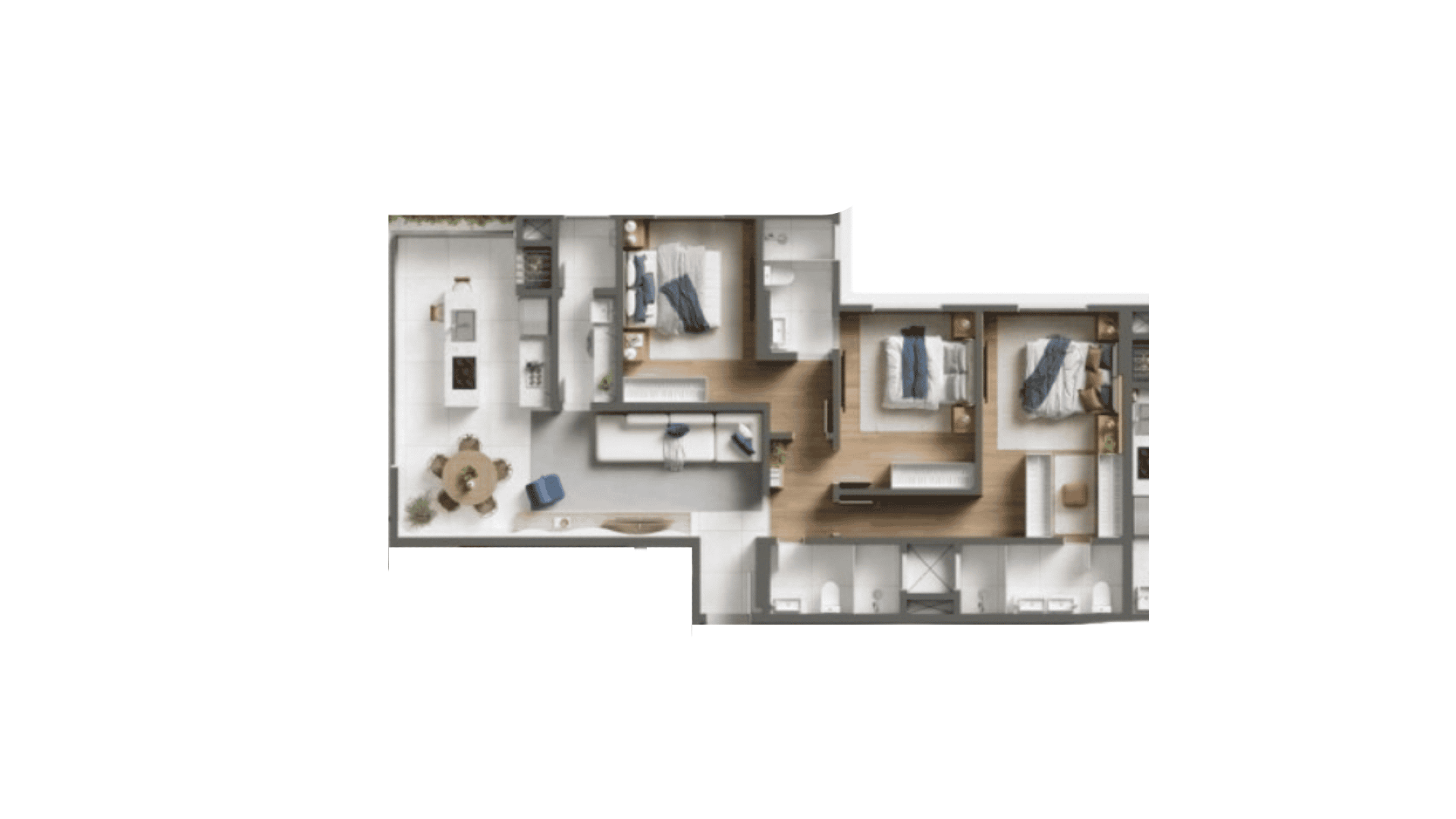 Apartamento com 3 Suítes no Velta em Perequê, Porto Belo - Planta
