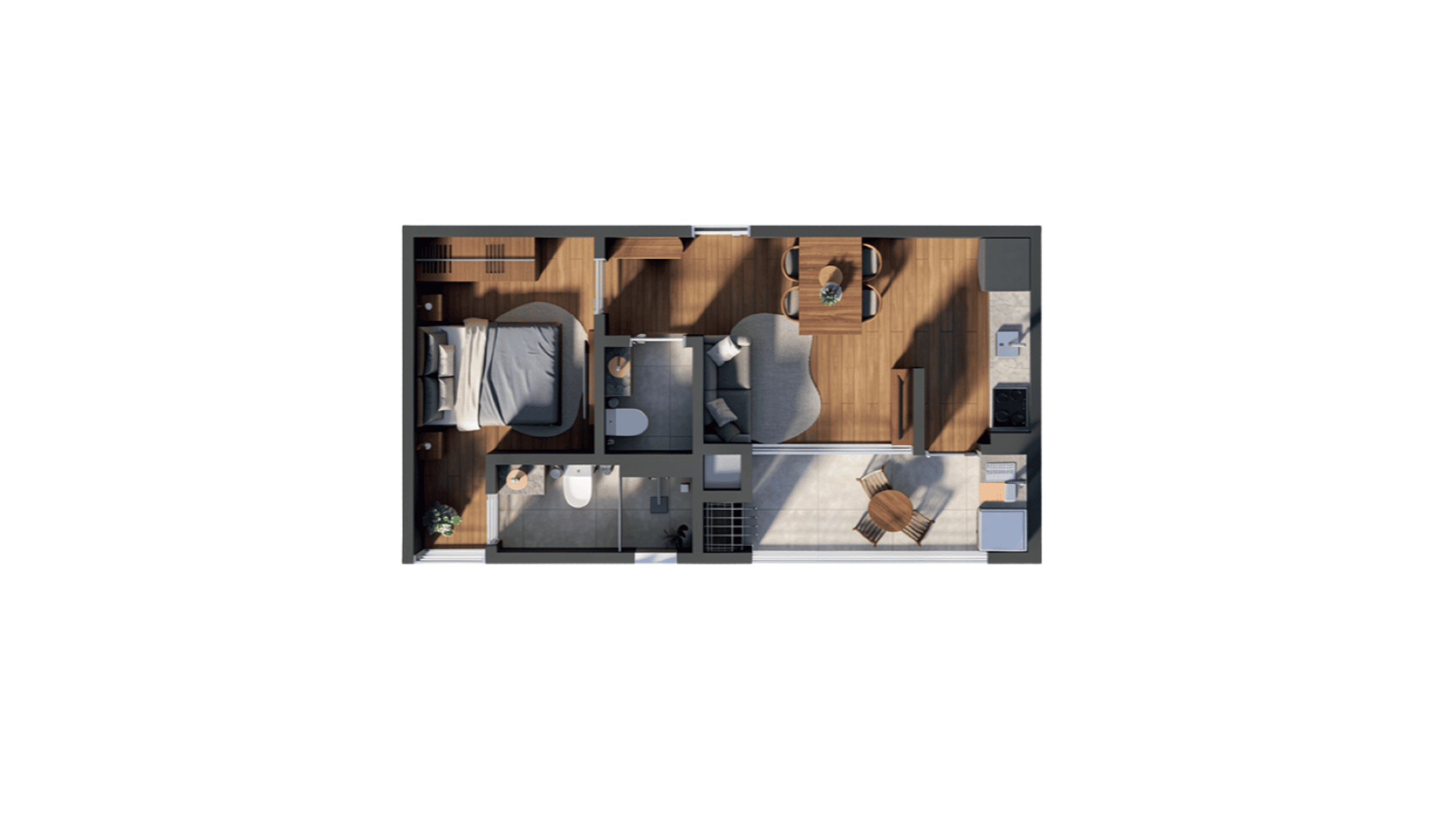 Studio com 1 Suíte no Reserva em Jardim Dourado, Porto Belo - Planta