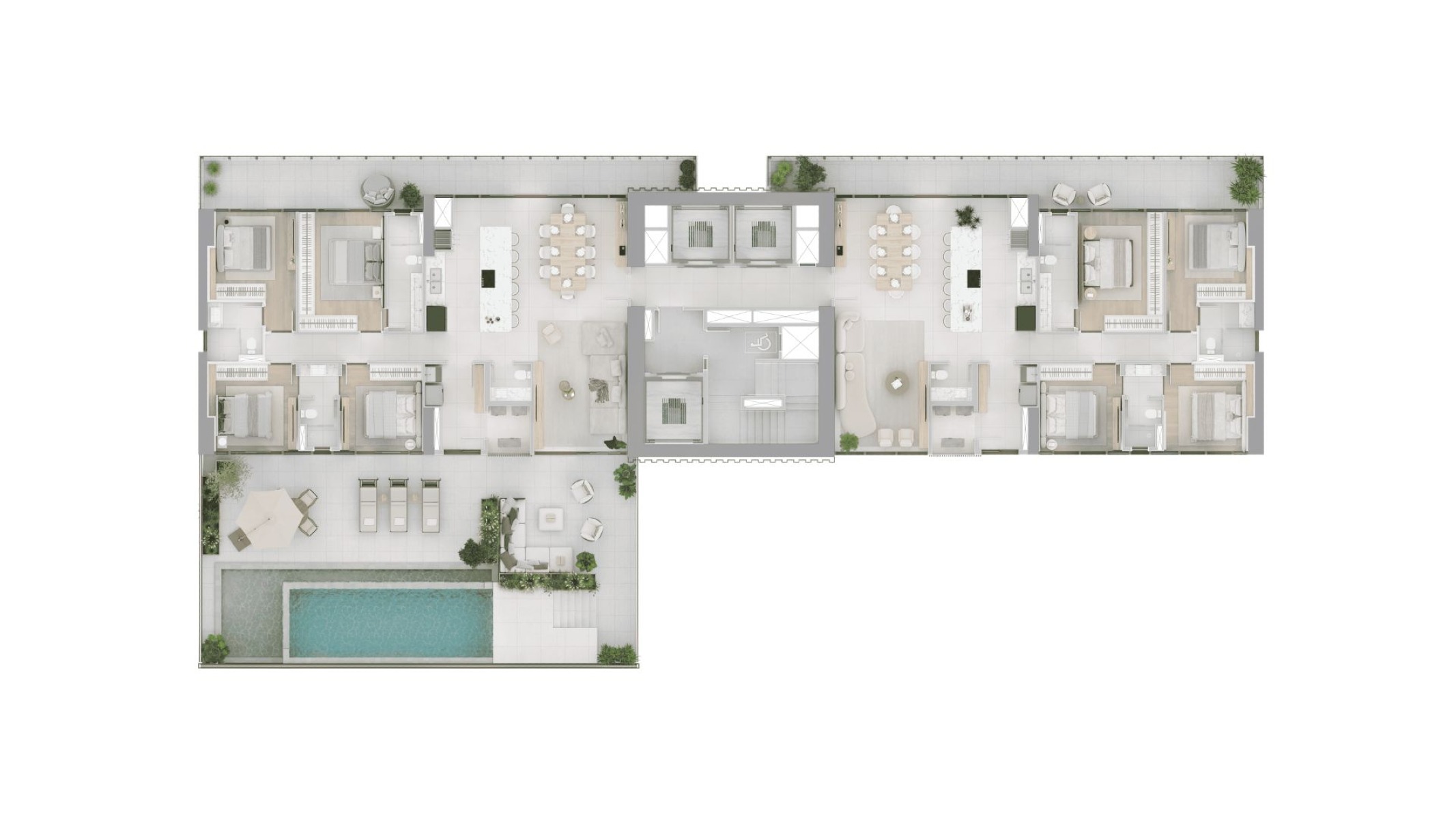Apartamento no Residencial North Tower com 4 quartos no Bairro Pioneiros em Balneário Camboriú - Planta
