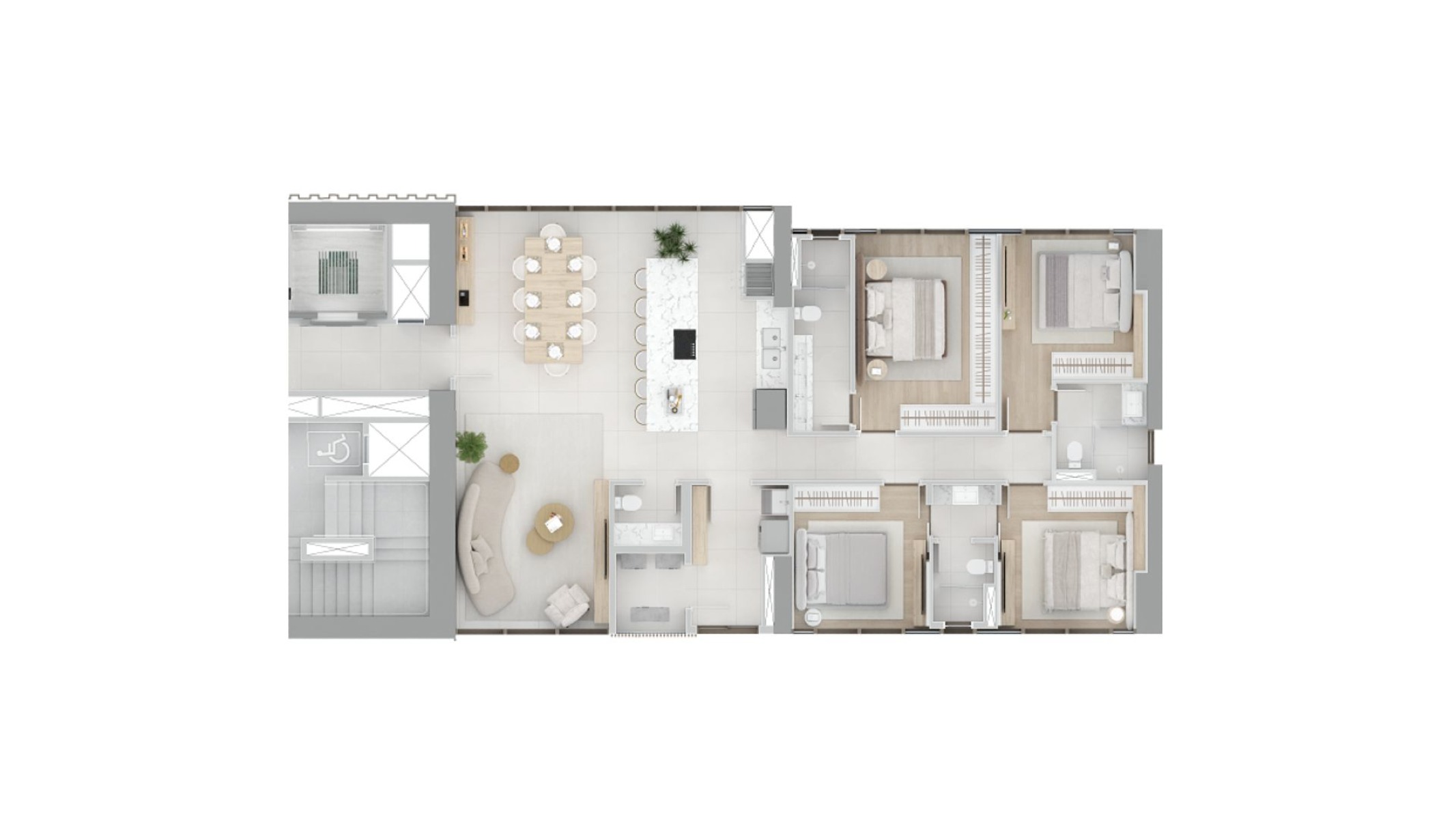 Apartamento com 4 quartos no Residencial North Tower no Bairro Pioneiros em Balneário Camboriú - Planta