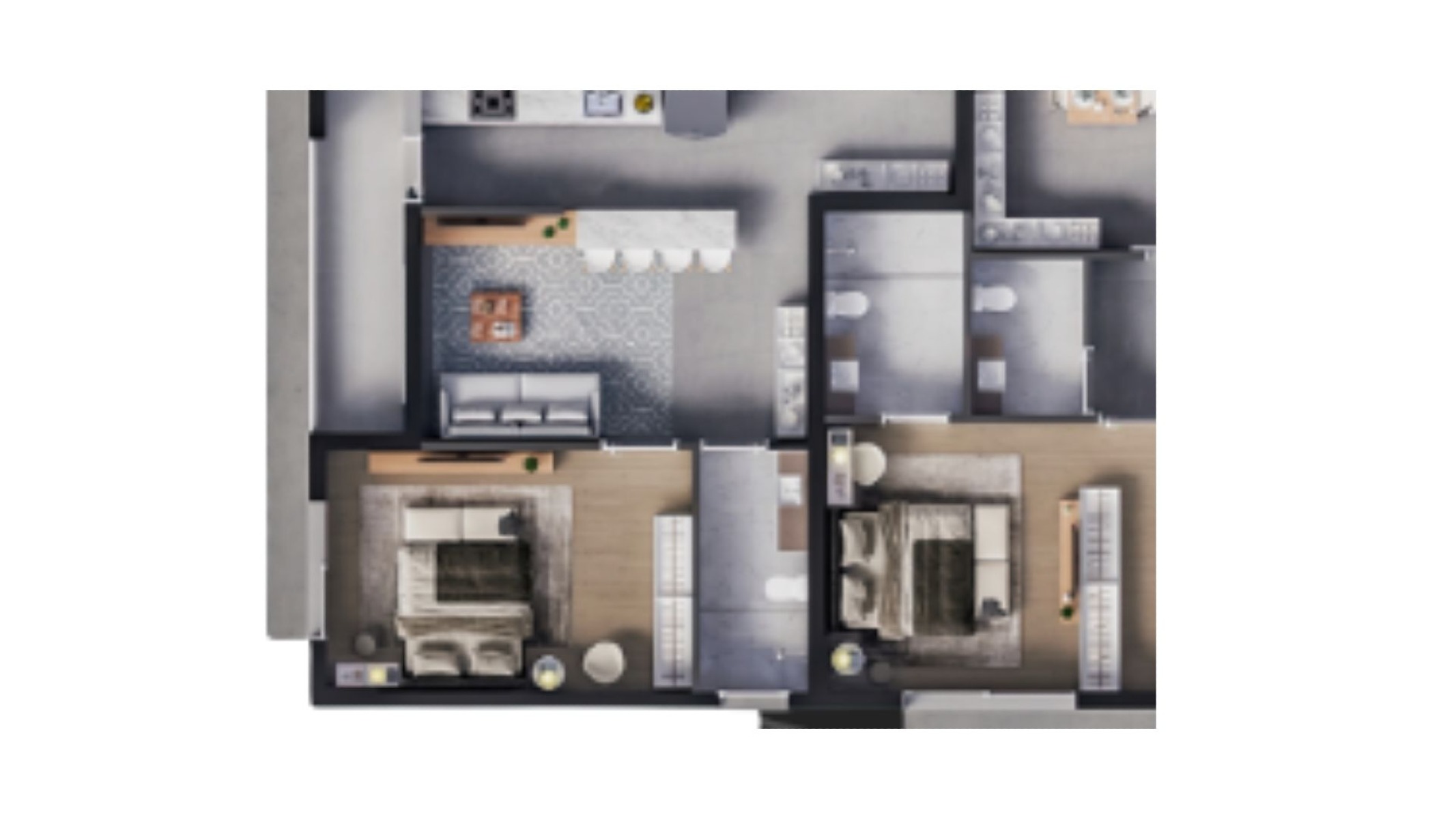 Apartamento com 1 Dormitório no Now Residence no Centro de Itajaí - Planta