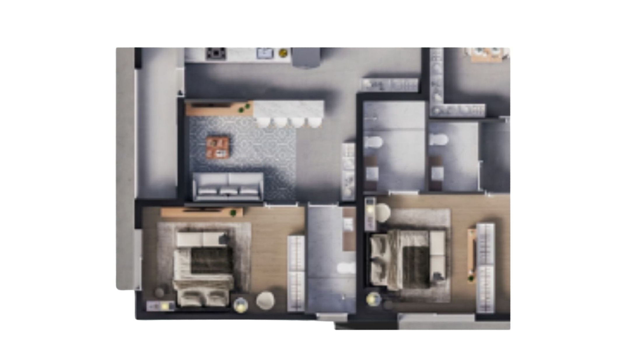 Apartamento com 2 Dormitórios no Now Residence no Centro, Itajaí - Planta