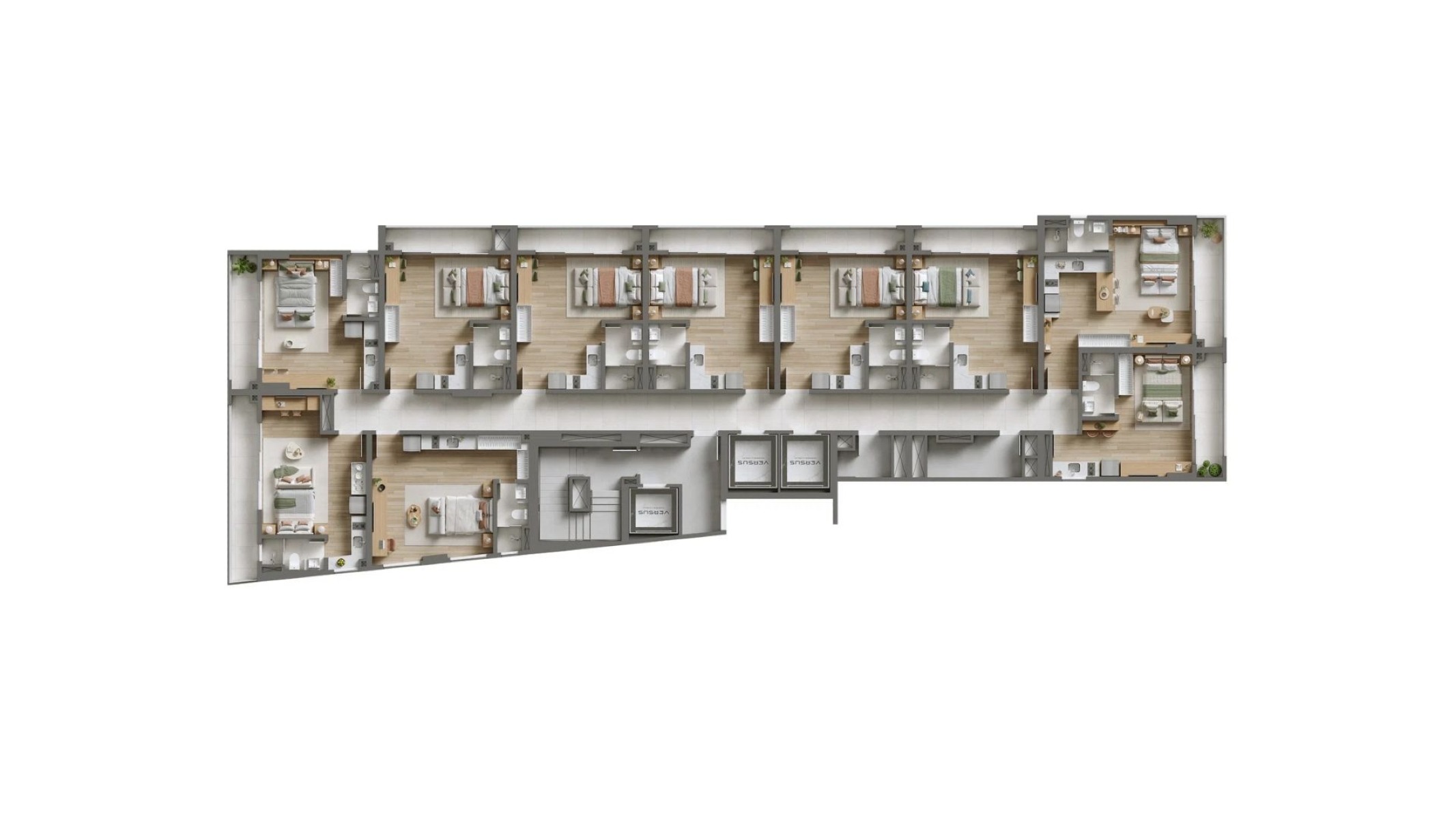 Apartamento com 1 Dormitório no Versus no Bairro Fazenda em Itajaí - Planta
