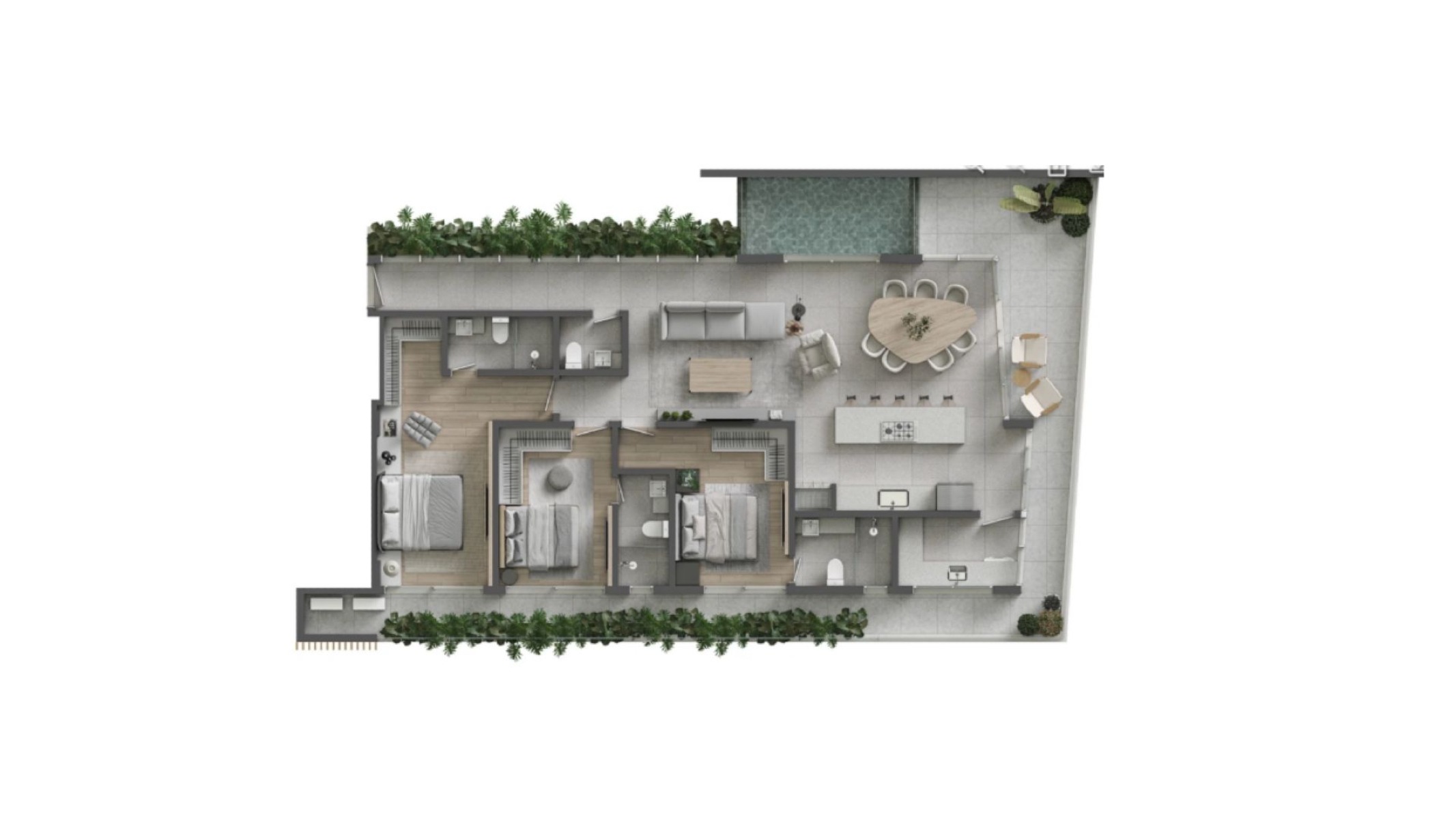 Apartamento à venda com 03 suítes no Edifício Sense na Praia Brava em Itajaí - Planta