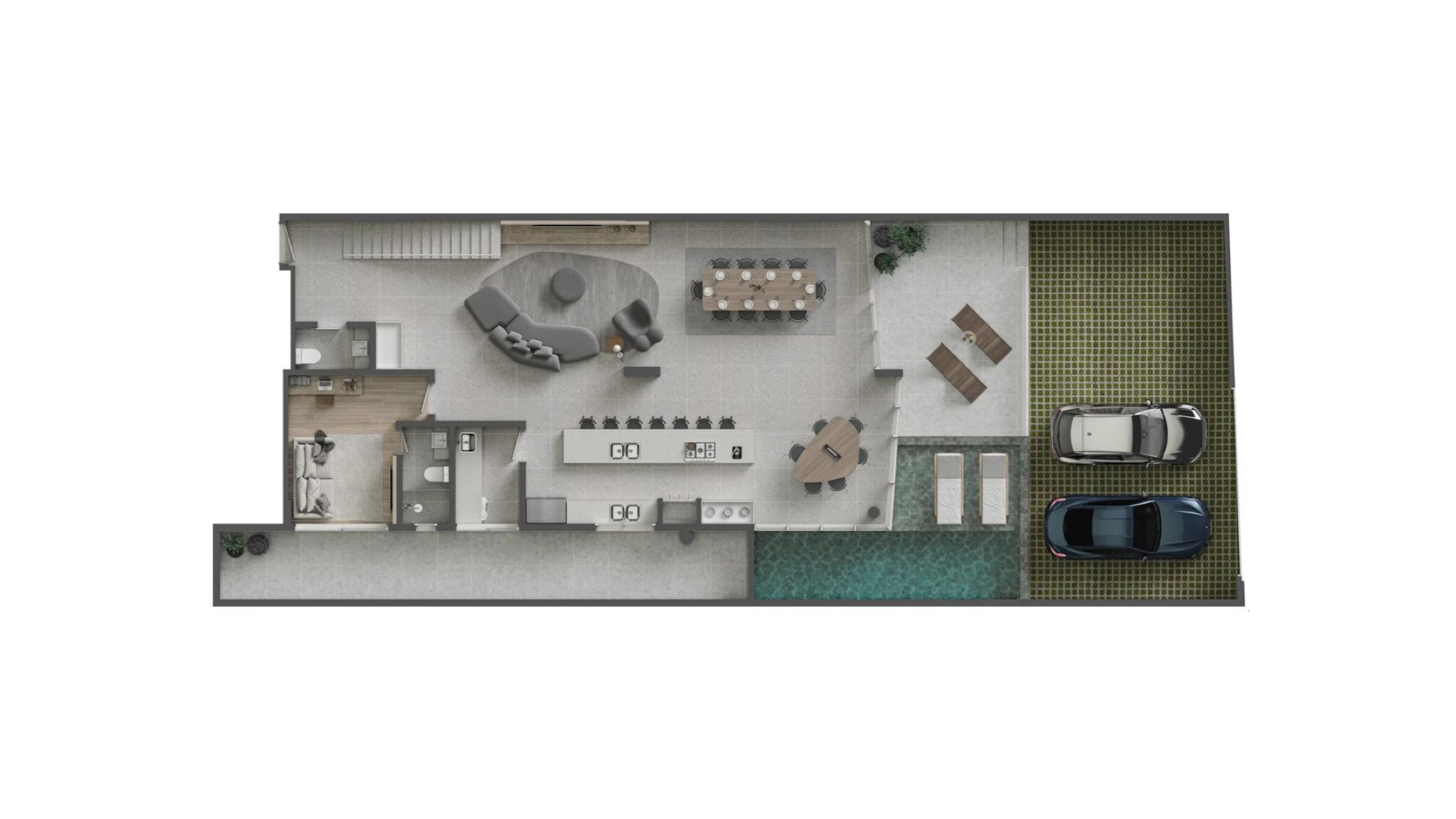 Apartamento garden duplex com 4 suítes frente mar no Sense Praia Brava, Itajaí - Planta