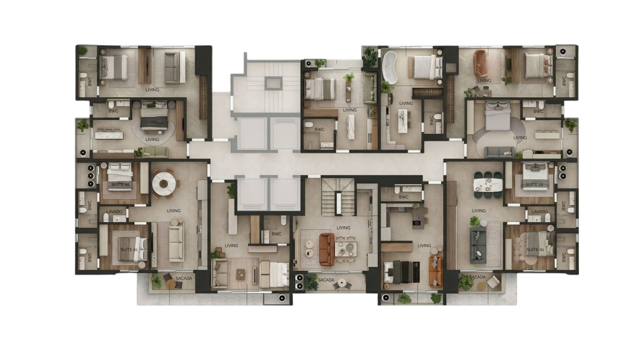Studio com 1 Dormitório no West Line no Bairro Fazenda em Itajaí - Planta