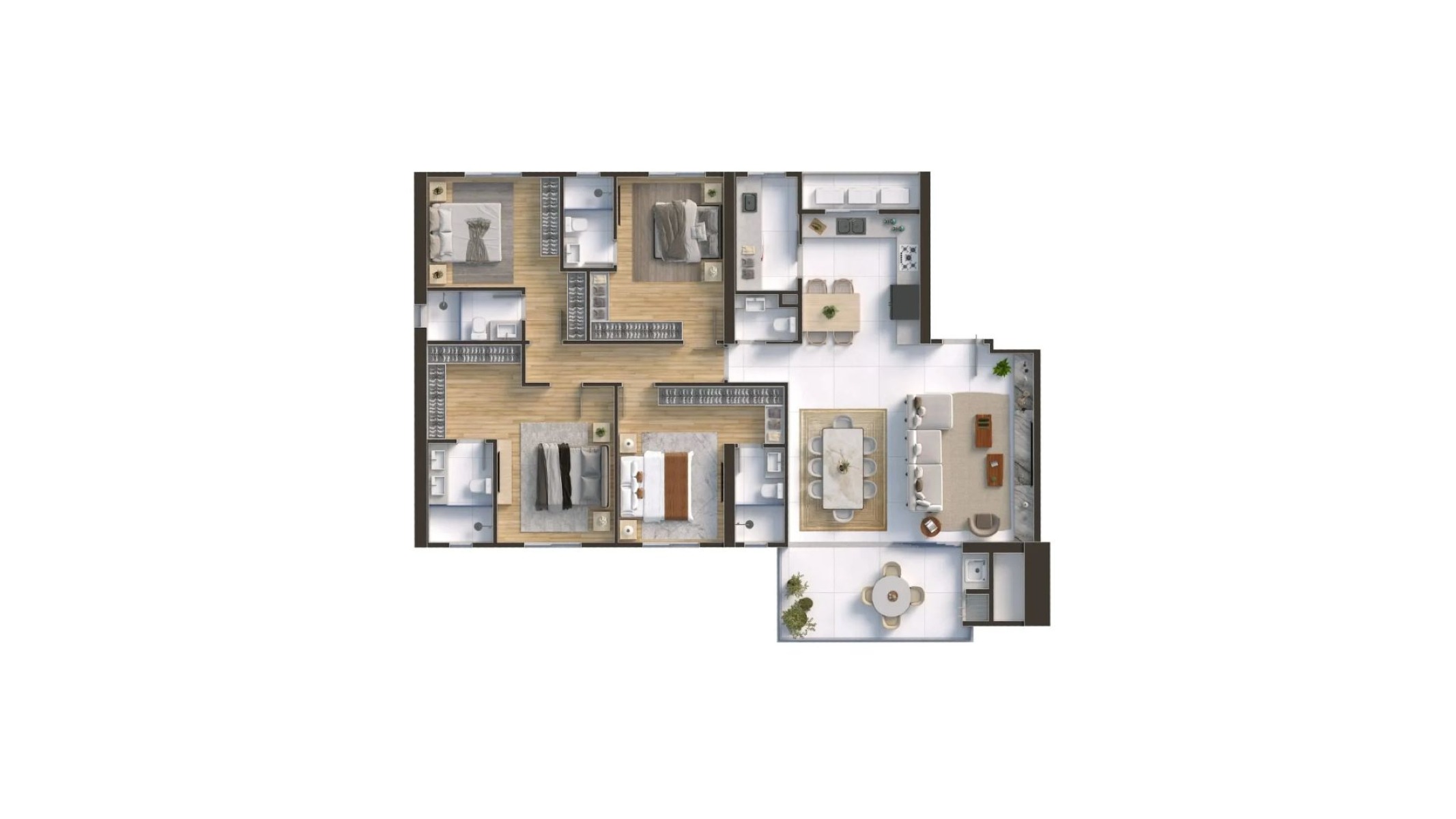Apartamento com 04 suítes no Edifício Palácio Elizabeth no Centro em Balneário Camboriú - Planta