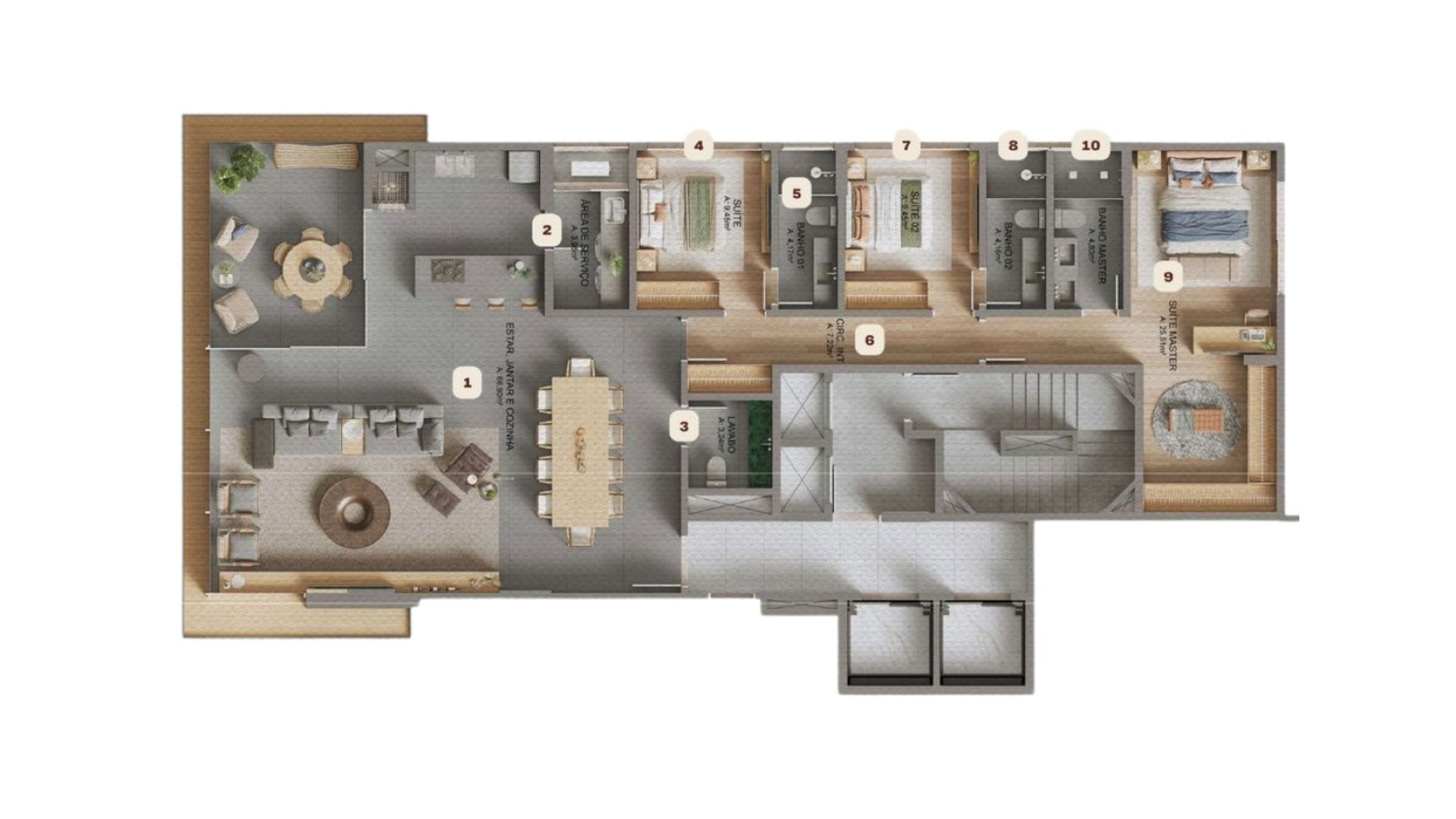 Apartamento com 3 Suítes no Edifício Malbec Malbec na Praia Brava em Itajaí - Planta