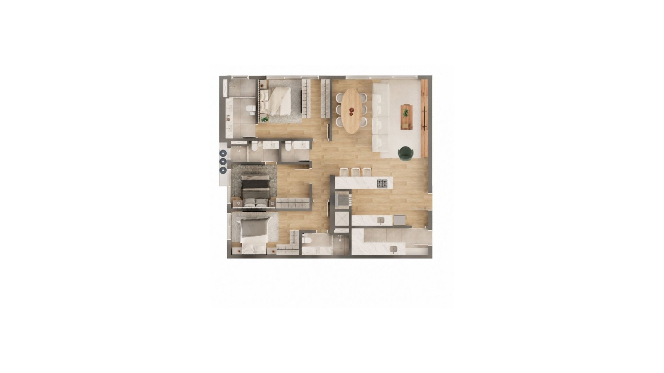 Apartamento à Venda no Lagom Perequê com 3 Suítes em Balneário Perequê, Porto Belo - Planta